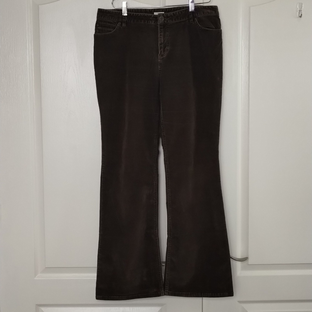 J. Jill light chocolate brown size 12 stretch corduroy bootcut, 30" inseam